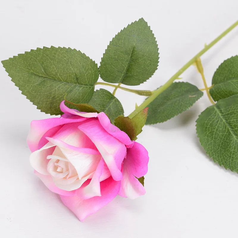 Fleurs artificielles de rose en velours pour la décoration de mariage et le bricolage (Lot de 10)