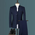 Costume homme pour hommes d'affaires jeunes et d'âge moyen, décontracté, à la mode et élégant, col montant simple, version coréenne de Zhongs