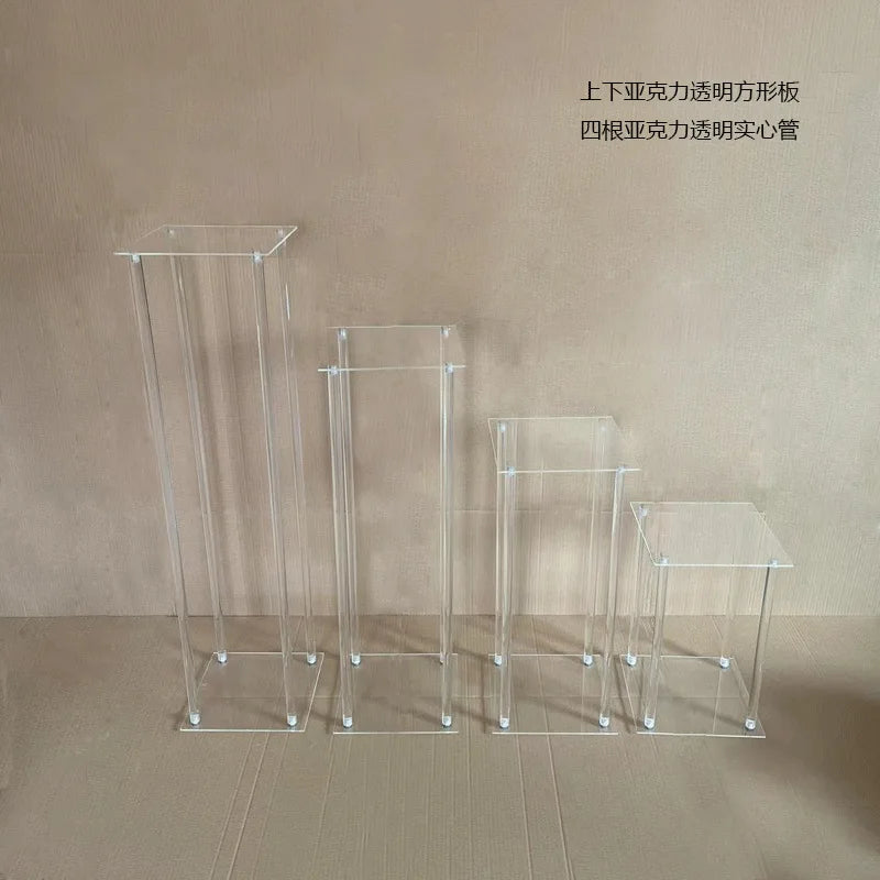 10pcs Acrylic Vases Clear Vases Table Centerpieces Wedding Decor Floral Columns