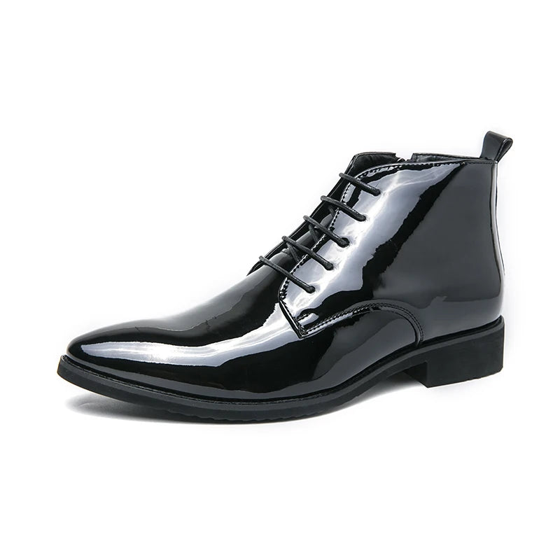 Bottes de luxe pour homme à paillettes, tendance, violettes, montantes, chaussures de mariage pour homme, bouts pointus, fermetures éclair, chaussures de ville pour homme, grande taille 47
