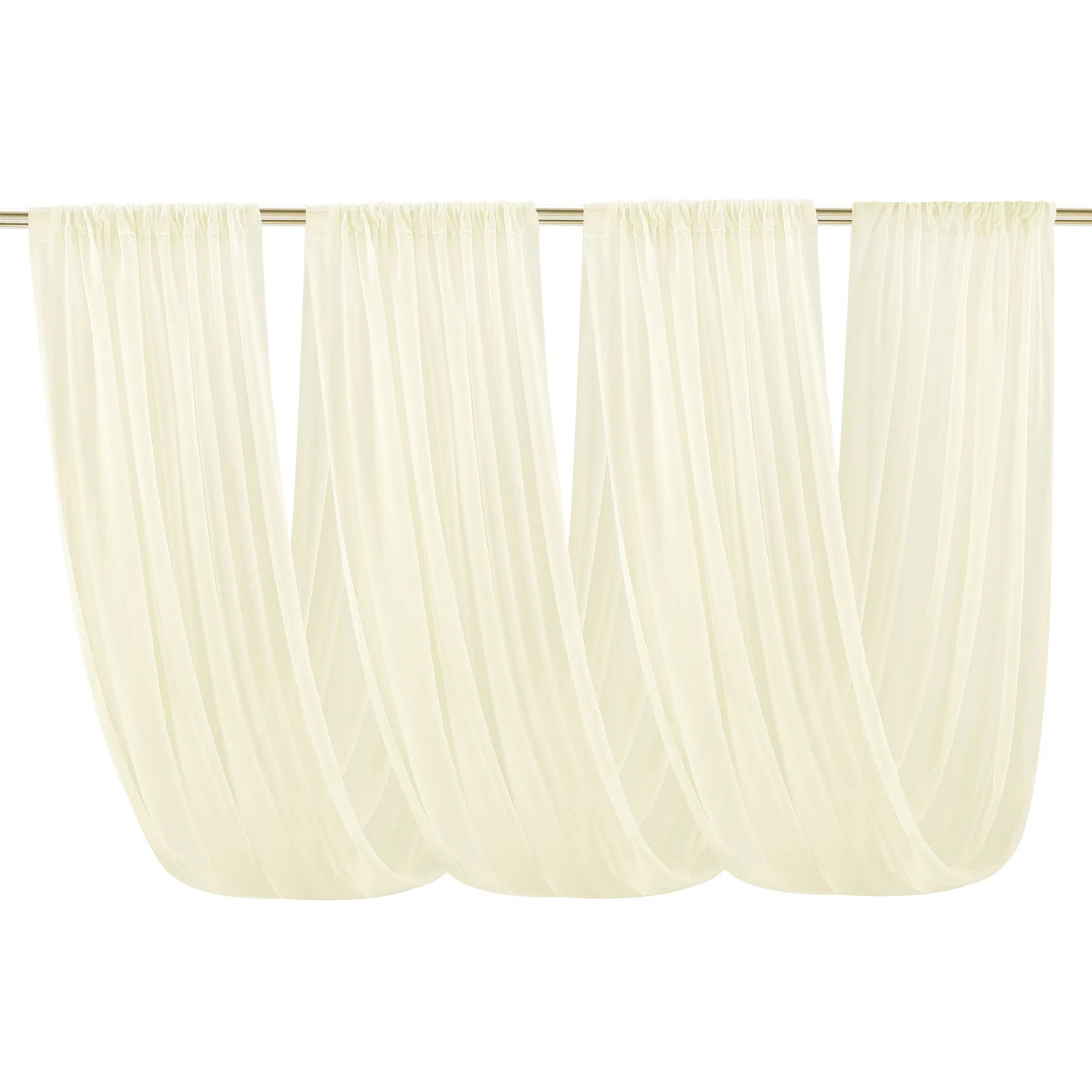 Décoration de plafond de mariage en arche avec rideaux en voile blanc, tissu en gaze, tulle pour la scène de fête, la cérémonie, l'hôtel.