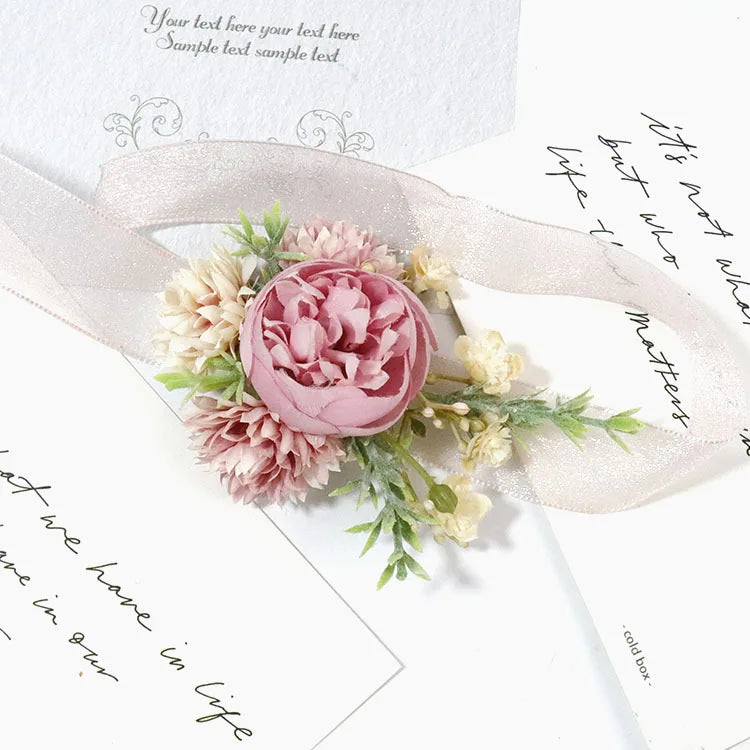 Wedding Boutonniere & Corsage | Silk Flower Pin for Groom, Groomsmen & Guests