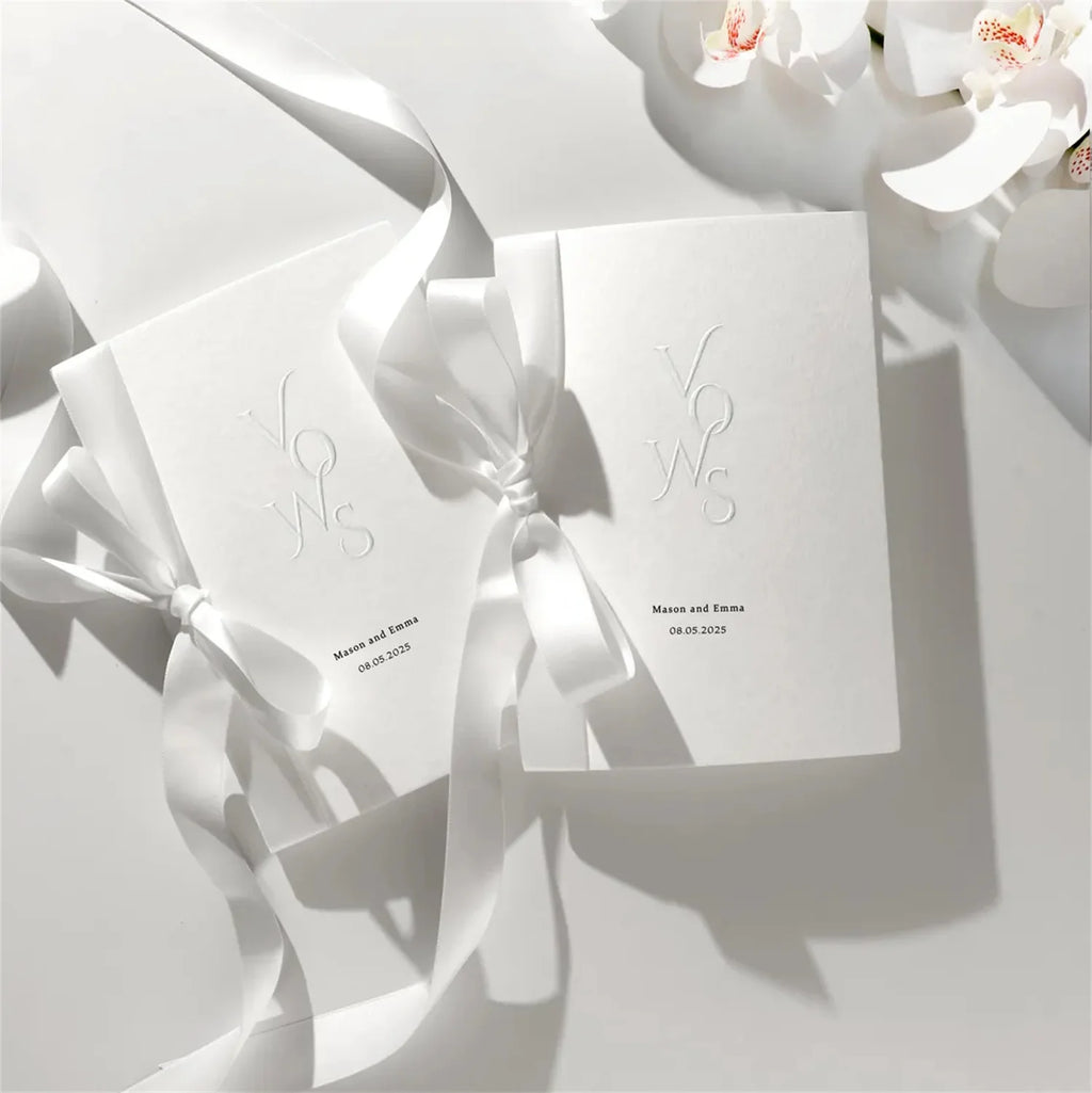 Livrets de vœux de mariage personnalisés en papier, Vœux de Monsieur et Madame, Papier Dongba texturé brut, Souvenir pour les mariés, Mariage unique