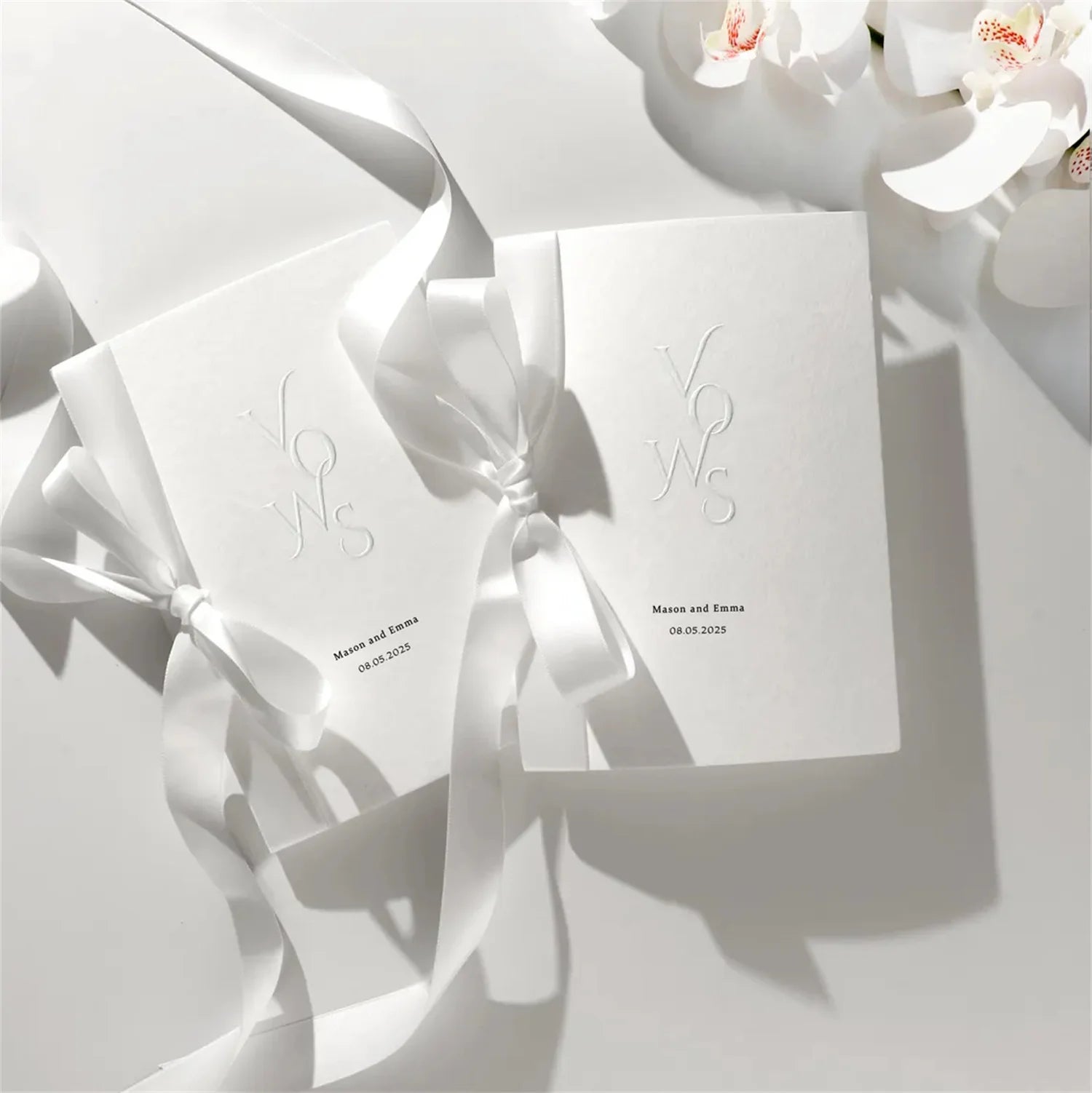 Livrets de vœux de mariage personnalisés en papier, Vœux de Monsieur et Madame, Papier Dongba texturé brut, Souvenir pour les mariés, Mariage unique