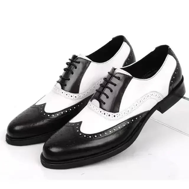 Chaussures habillées multicolores pour hommes Chaussures en cuir rétro pour hommes Chaussures d'affaires baroques pour hommes Chaussures décontractées Oxford pour hommes Erkek Ayakkabı