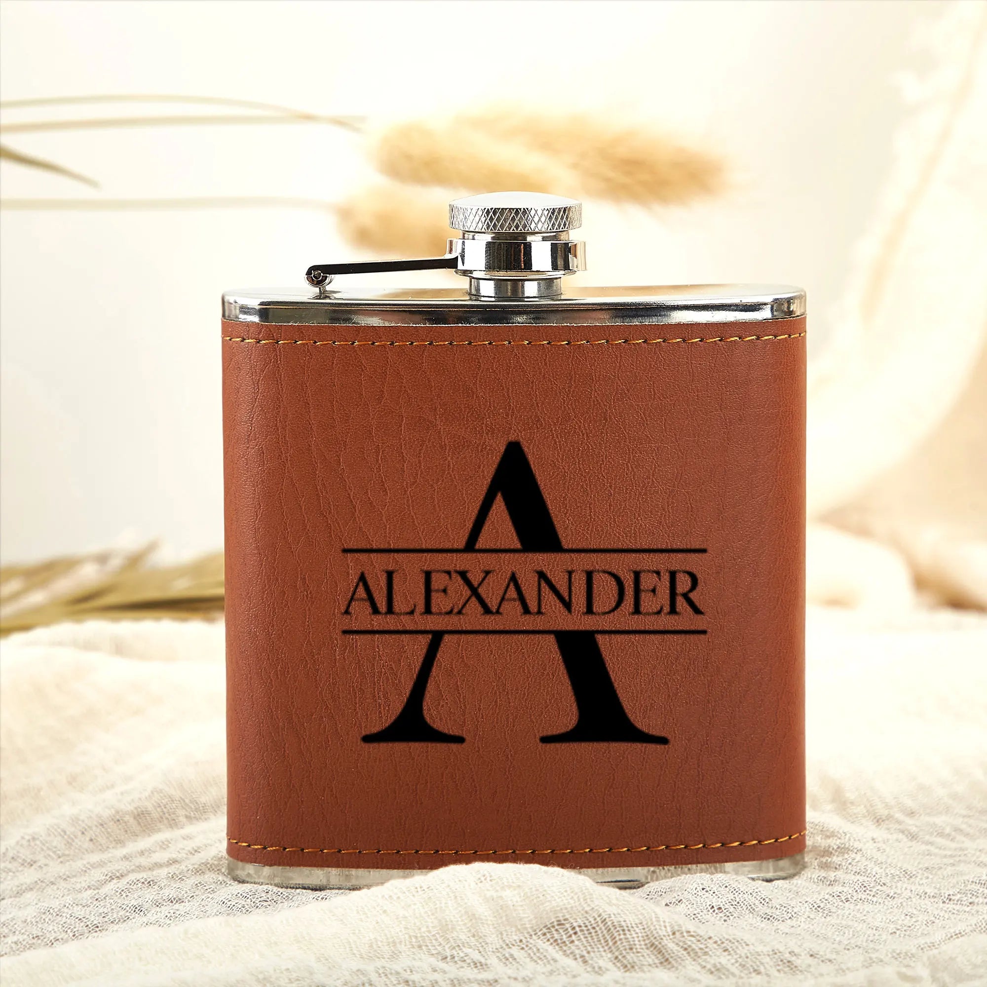 Personalized Engraved Hip Flask – Groomsmen & Best Man Gift | 6oz with Gift Box