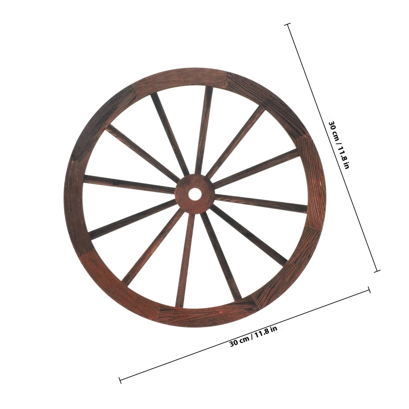 Décoration murale Chariot en bois Décoration murale Roue de chariot vintage rustique Décoration murale Jardin Bureau Salon