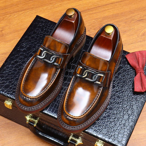 Chaussures décontractées pour hommes Loafers en cuir pour hommes Chaussures habillées en cuir véritable pour hommes 2024