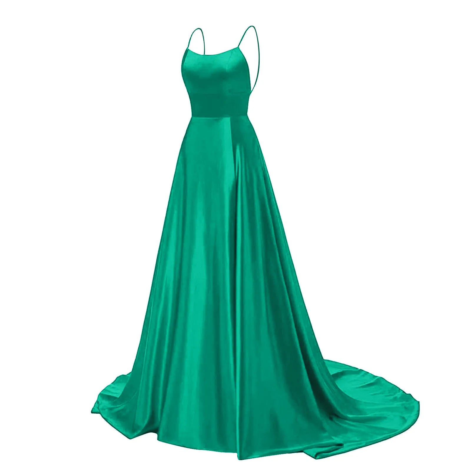Robe de Demoiselle d'Honneur Bleu Marine pour Mariages Femme Invitée 2024 Sexy à Fines Bretelles Fendue Robes de Soirée Longues