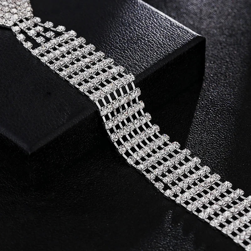 Collier cravate flèche strass — Accessoire de mariage nuptial