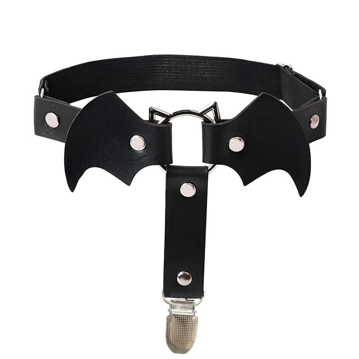 Jarretelle Harnais Chauve-souris Gothique — Accessoire de Lingerie Alternative pour Mariée
