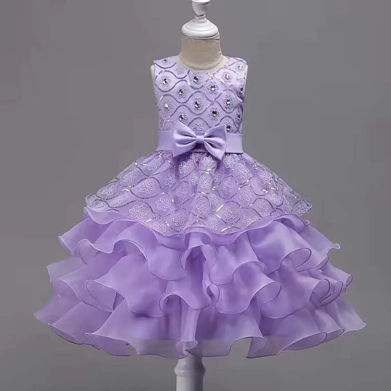 Robe de demoiselle d'honneur pour mariage, pour bébé fille de 2 à 8 ans, tenues d'anniversaire, robes de première communion pour enfants, tenues de fête pour petites filles