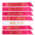 7pcs, Team Bride Bachelorette Party Shoulder Strap Bride To Be Satin Sash Decoration Accessories Party Wedding Bridal Supplies