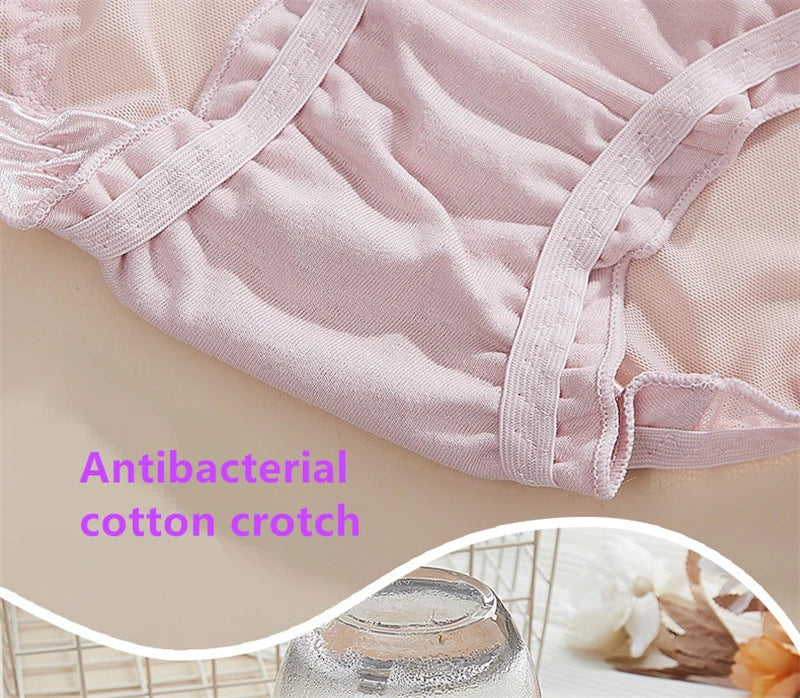 Ropa interior para mujeres sexy panties women lace oversized lenceria hollow breathable lingerie cotton crotch underwear women