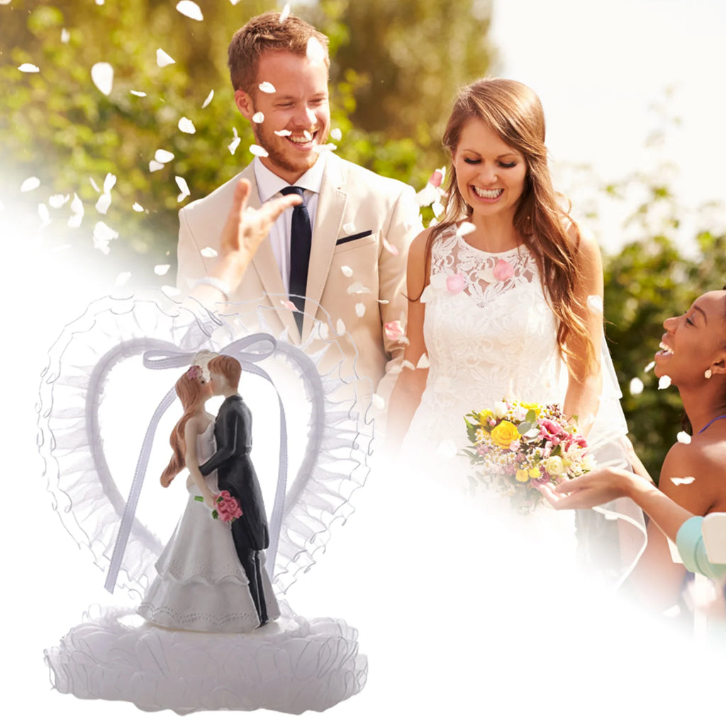 Décorations de gâteau de mariage pour mariés – Cadeau souvenir romantique pour dessert de fête de fin d'année