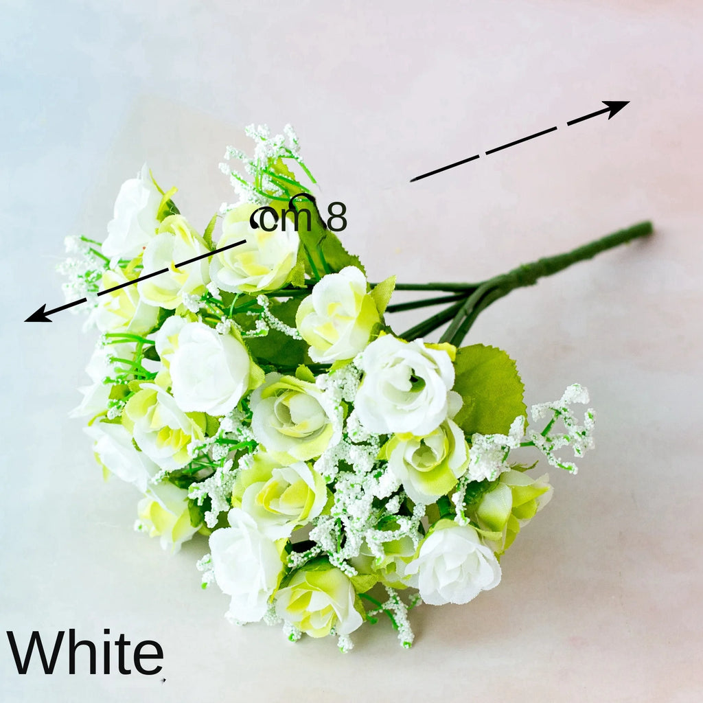 Bouquet de roses artificielles diamant – 21 fleurs, 7 tiges