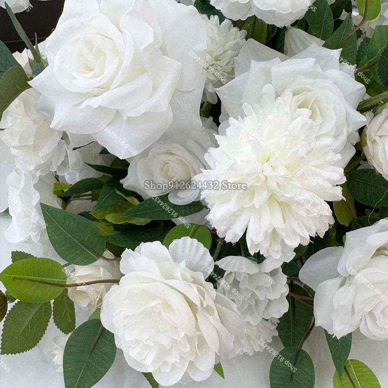 Centre de table de mariage de luxe en boule de roses blanches