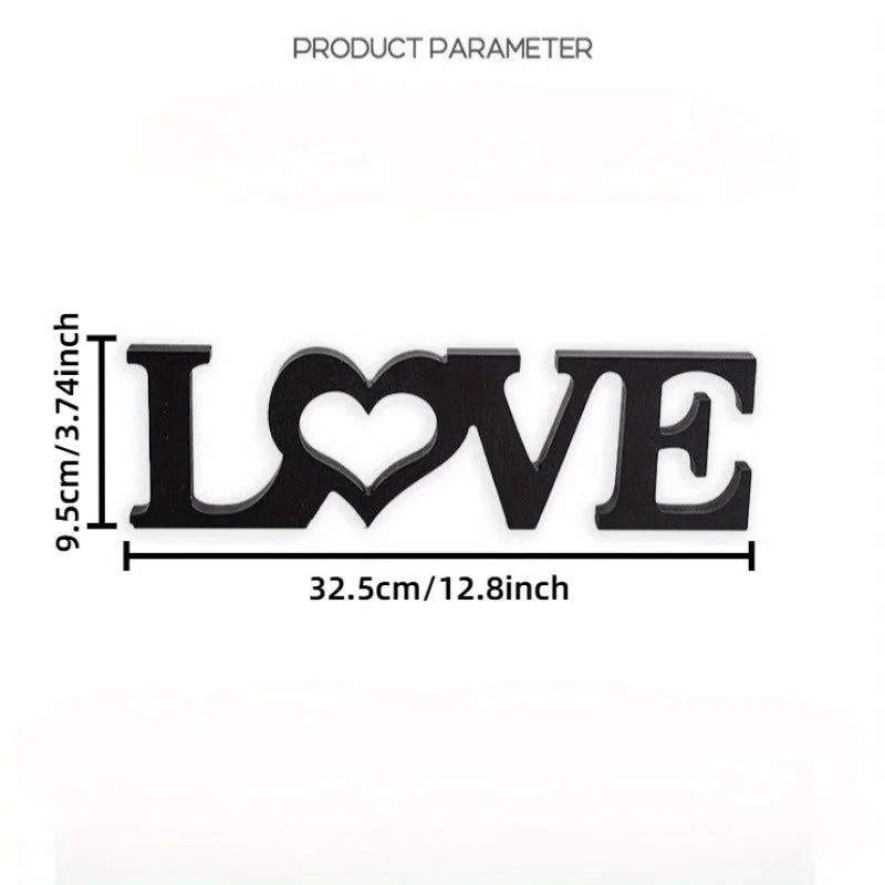1 pc Décoration « LOVE » en lettres, Articles d'artisanat en bois, Sculptures et Ornements – Parfait pour une décoration de mariage, d'anniversaire, et pour la décoration des lettres