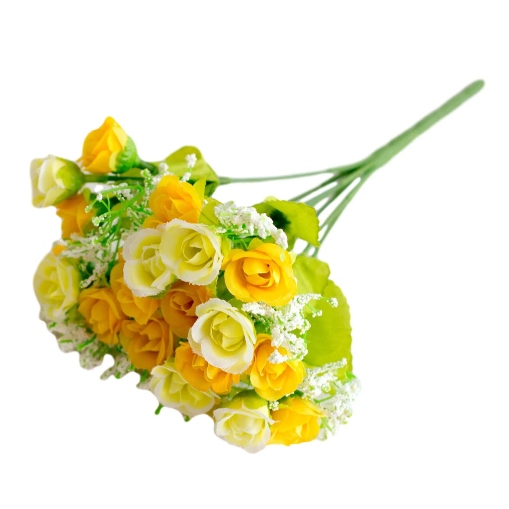 Bouquet de roses artificielles diamant – 21 fleurs, 7 tiges