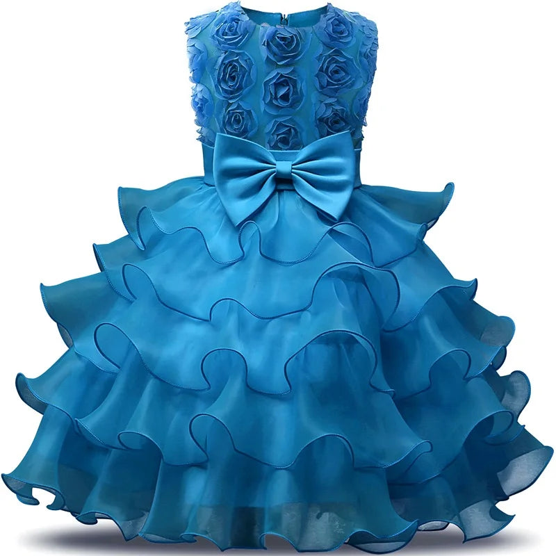 Robe de demoiselle d'honneur pour mariage, pour bébé fille de 2 à 8 ans, tenues d'anniversaire, robes de première communion pour enfants, tenues de fête pour petites filles