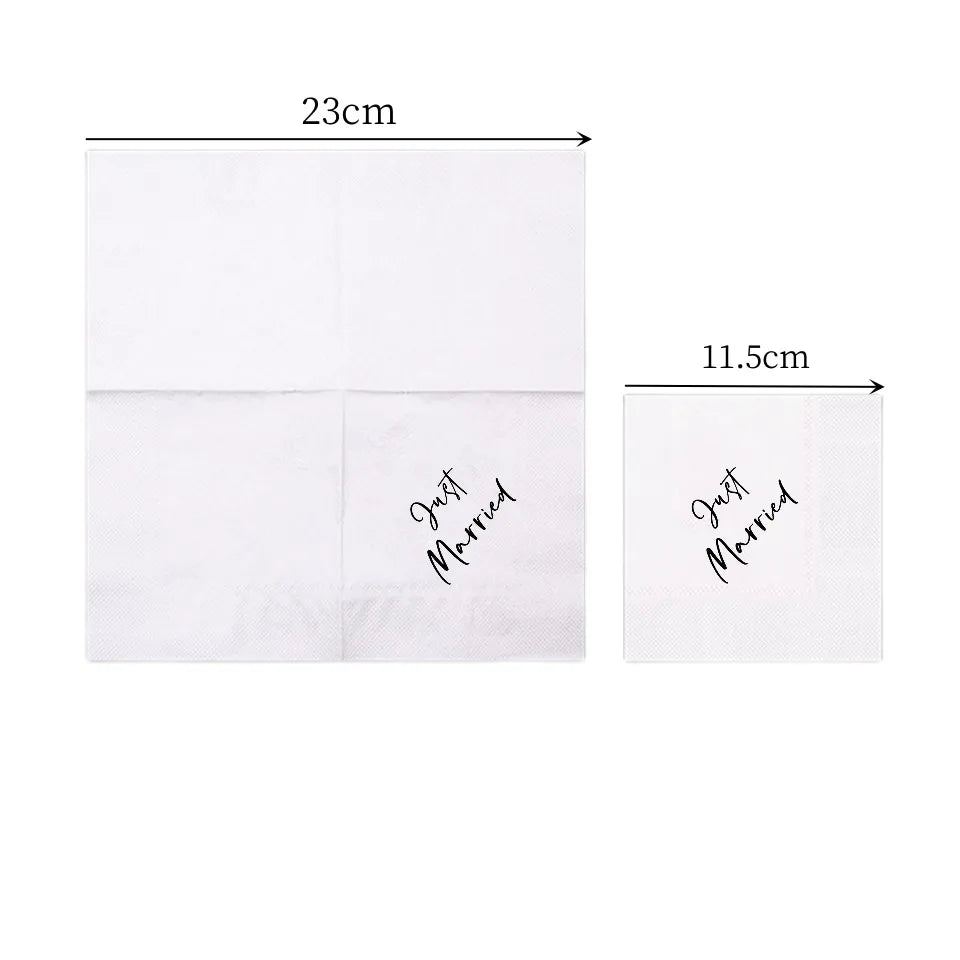 50PCS Bride to be Napkin Wedding Dinner Table Atmosphere Decoration Engagement Party Decoration Wedding Napkin