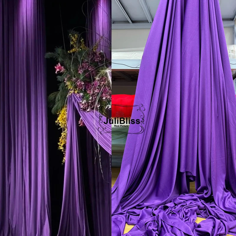 Tissu jersey extensible tricoté, bon drapé pour la décoration de mariage, les toiles de fond de fête, les rideaux, les arrière-plans de photographie, largeur 170 cm