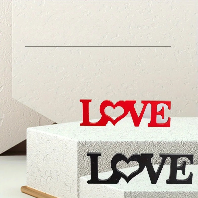 1 pc Décoration « LOVE » en lettres, Articles d'artisanat en bois, Sculptures et Ornements – Parfait pour une décoration de mariage, d'anniversaire, et pour la décoration des lettres