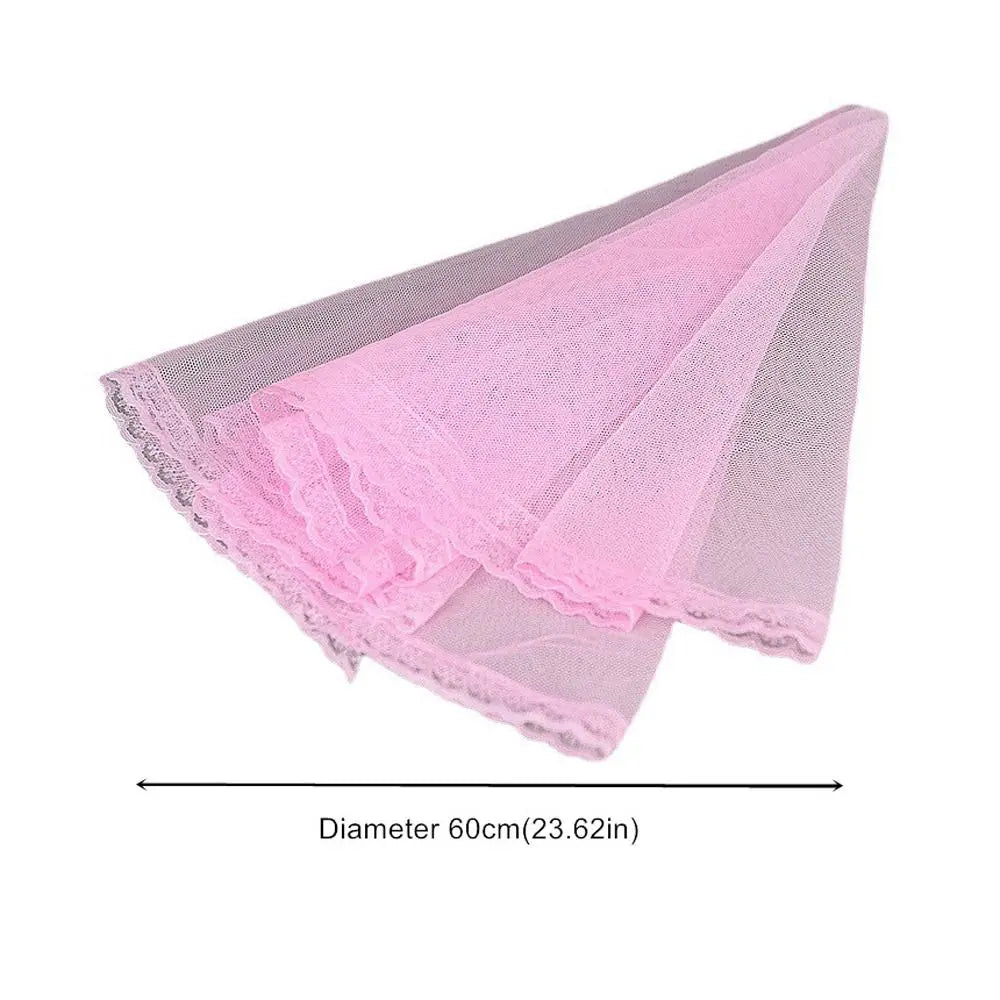 Voile de mode pour chapeau, voile de mariée, coiffe, voile de dentelle, long voile de mariage blanc 1/6 BJD