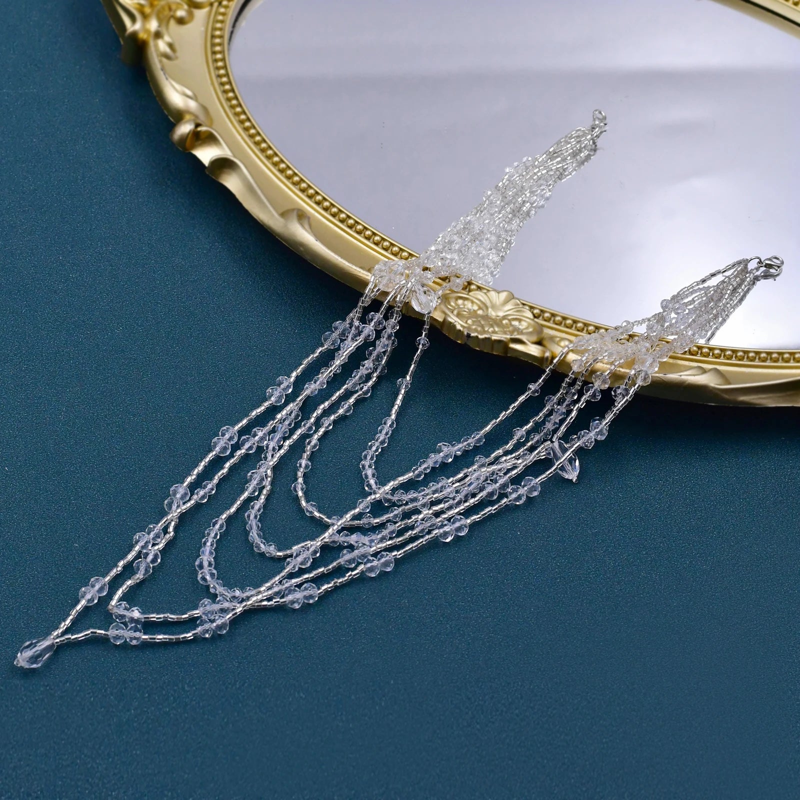 Bijoux de mariée Accessoires de mariage Cristal gland Pendentif Collier Femme Boléro Châle Robe Épaule Décoration SG04
