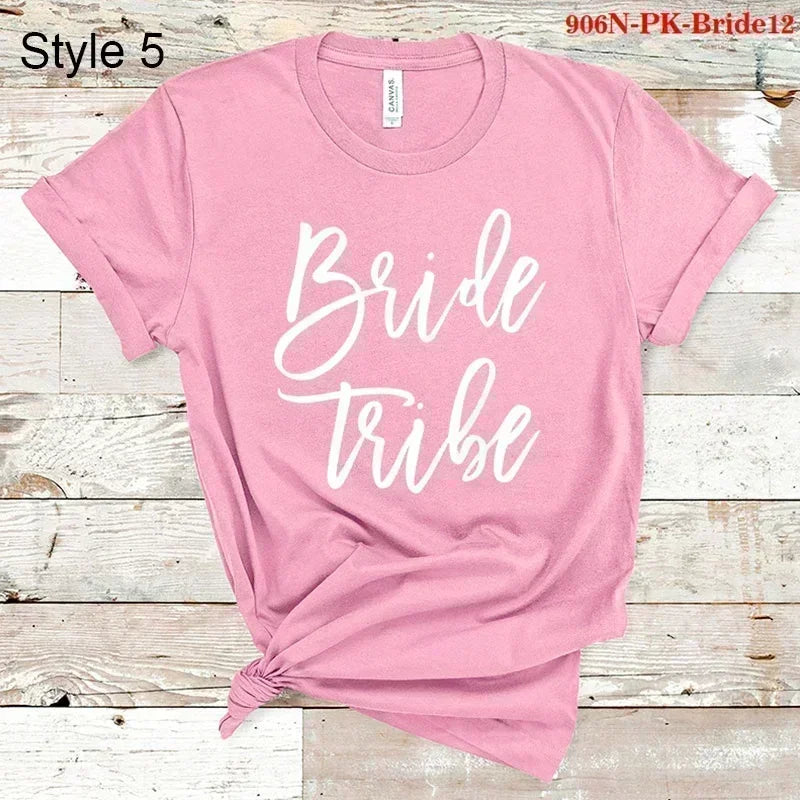 Bridal Bachelor Party T Shirts Baby of Honor Mother of The Groom Jr. Bridesmaid Bride Flowers Girl Brides Babes Team Bride Maid