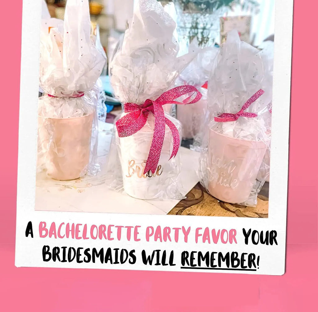 Lot de tasses en plastique pour enterrement de vie de jeune fille - Équipe de la mariée - Cadeau de douche nuptiale - Articles de fête pour enterrement de vie de jeune fille - Décoration de mariage