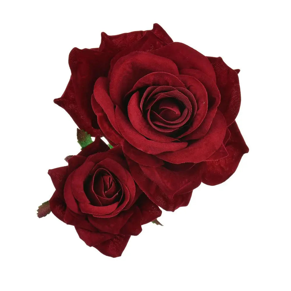 Accessoires de mariée élégants pour festival de mode Bijoux de cheveux de demoiselle d'honneur Double épingle à cheveux rose Pince à cheveux florale de mariée