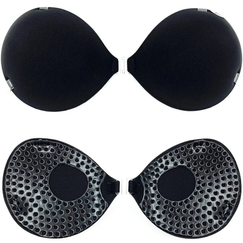 6cm Lift Silicone Adhesive Bra - Waterproof Invisible Push Up for Wedding & Backless Dresses, Natural Curve for Small Chest
