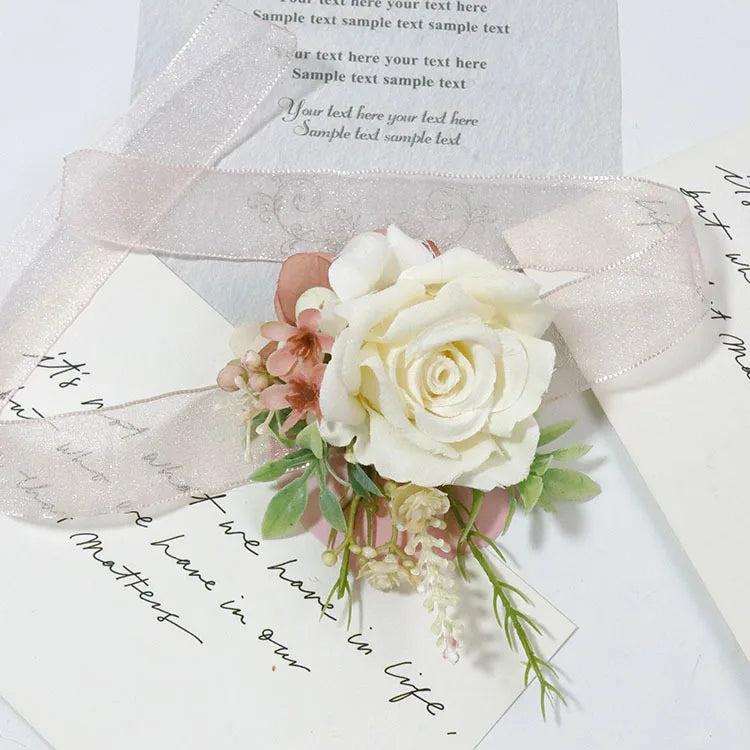 Wedding Boutonniere & Corsage | Silk Flower Pin for Groom, Groomsmen & Guests