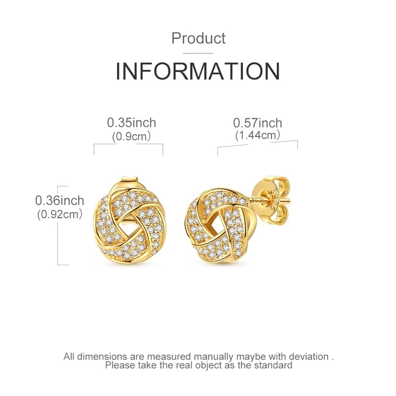 Boucles d'oreilles clous Tête de mort en or et zircon — Argent sterling 925
