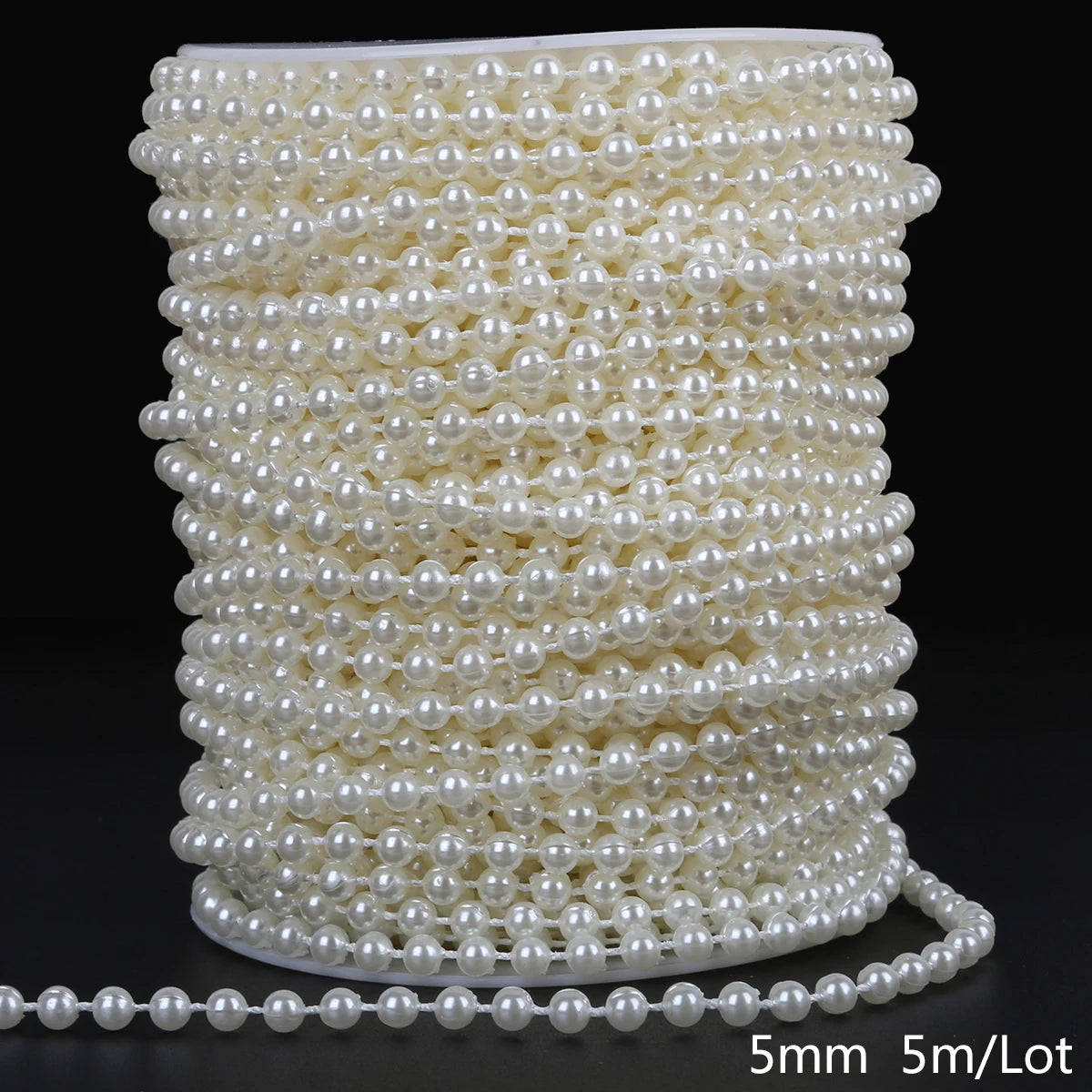 Chaîne de perles ABS double rangée de 3/4/5/6/8/10 mm, chaîne de perles de robe de mariée, chaîne de perles demi-rondes, accessoires de bijoux DIY