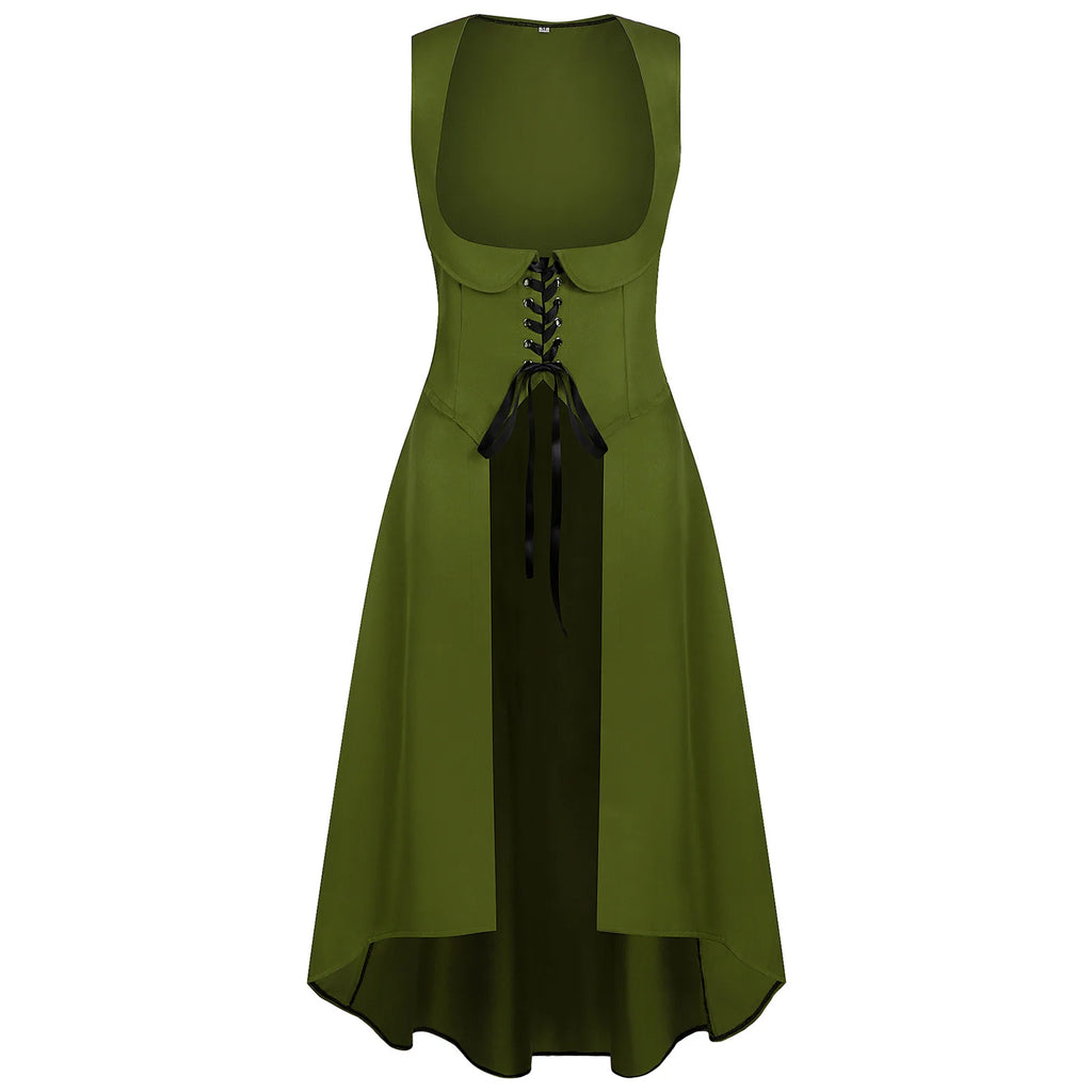 Women Gothic Renaissance Gown Medieval Velvet Court Dress Theater Grade Stage Costume for Dark Halloween Performances