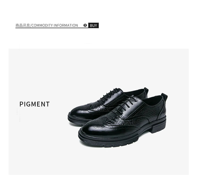 Chaussures classiques de mariage en cuir pour hommes Richelieu Chaussures habillées d'affaires de haute qualité pour hommes Chaussures de bureau pour homme pour fête, événements sociaux ou occasions formelles