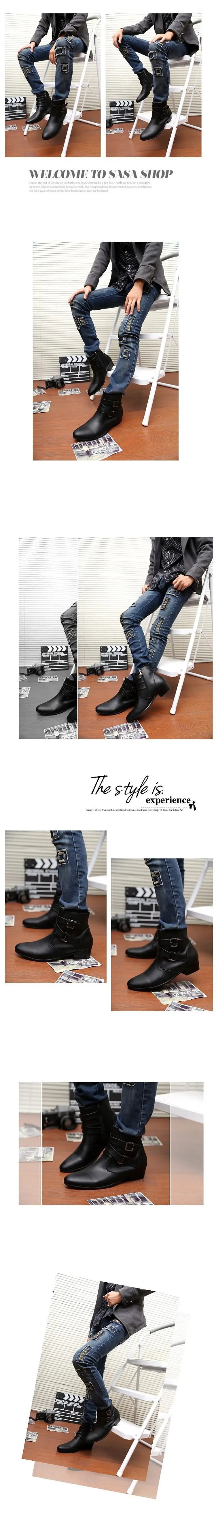 Brand Men's Boots Leather Oxford Dress Shoes Male British Chelsea Shoe Mens Winter Business Point Footwear 2025 Ankle Boots