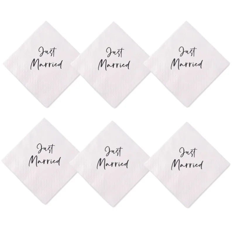 50PCS Bride to be Napkin Wedding Dinner Table Atmosphere Decoration Engagement Party Decoration Wedding Napkin