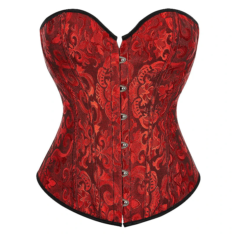 Corsets sexy pour femmes : serre-taille en satin à fleurs gothiques et vintage. Révélez la femme en vous.