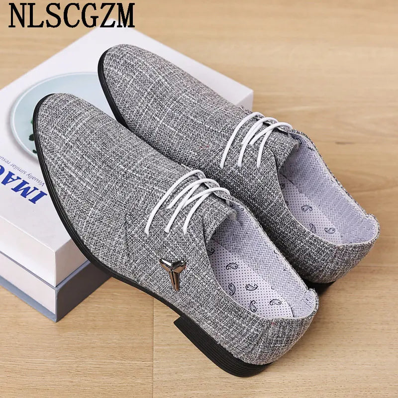 Chaussures Oxford classiques de marque de luxe pour hommes, chaussures en toile respirantes pour hommes, chaussures de mariage formelles, chaussures habillées pour hommes, Herren Schuhe, Sepatu Pria