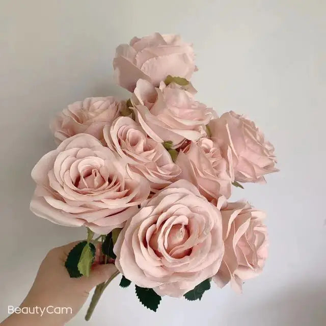 Romantic Artificial Rose Aisle & Venue Décor — Dusty Pink, Blush & More