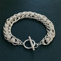 Bracelet maille perforée — Argent sterling 925