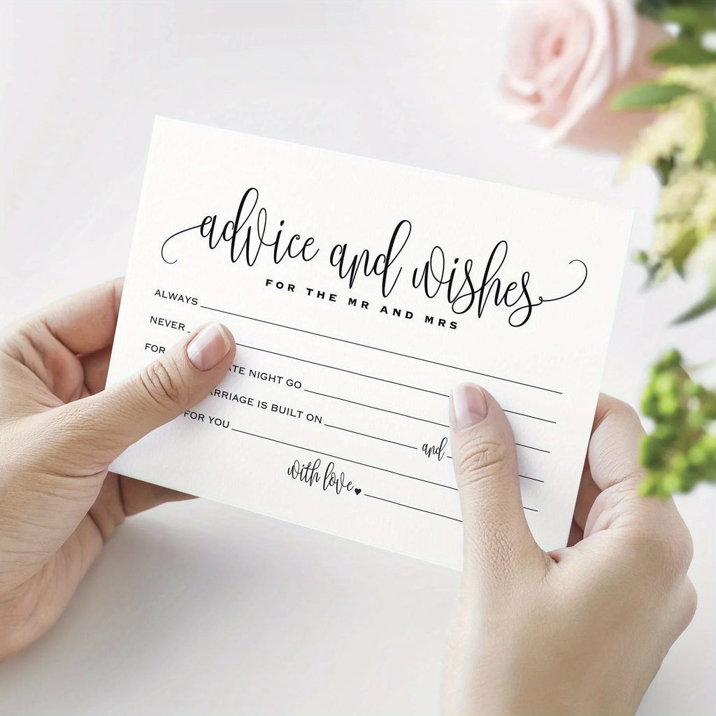 Lot de 50, Cartes de vœux et de bénédictions pour dîner de mariage, Cartes de table pour événement, Cartes de décoration d'événement inscriptibles, Fête de mariage Su