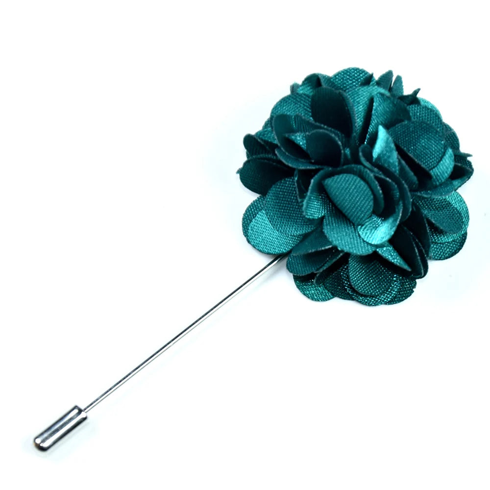 Korean-Style Fabric Flower Boutonniere Corsage Pin | Groom & Wedding Party