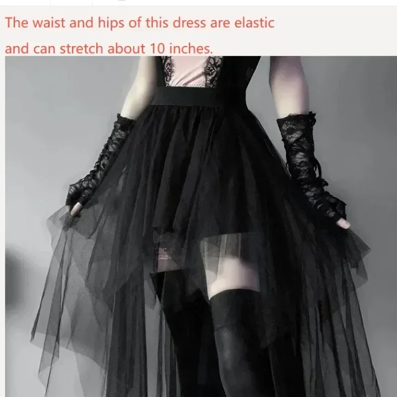 Jupes décontractées Punk Sexy en maille taille haute irrégulière pour femmes, nouvelle jupe polyvalente de style gothique européen et américain pour l'été