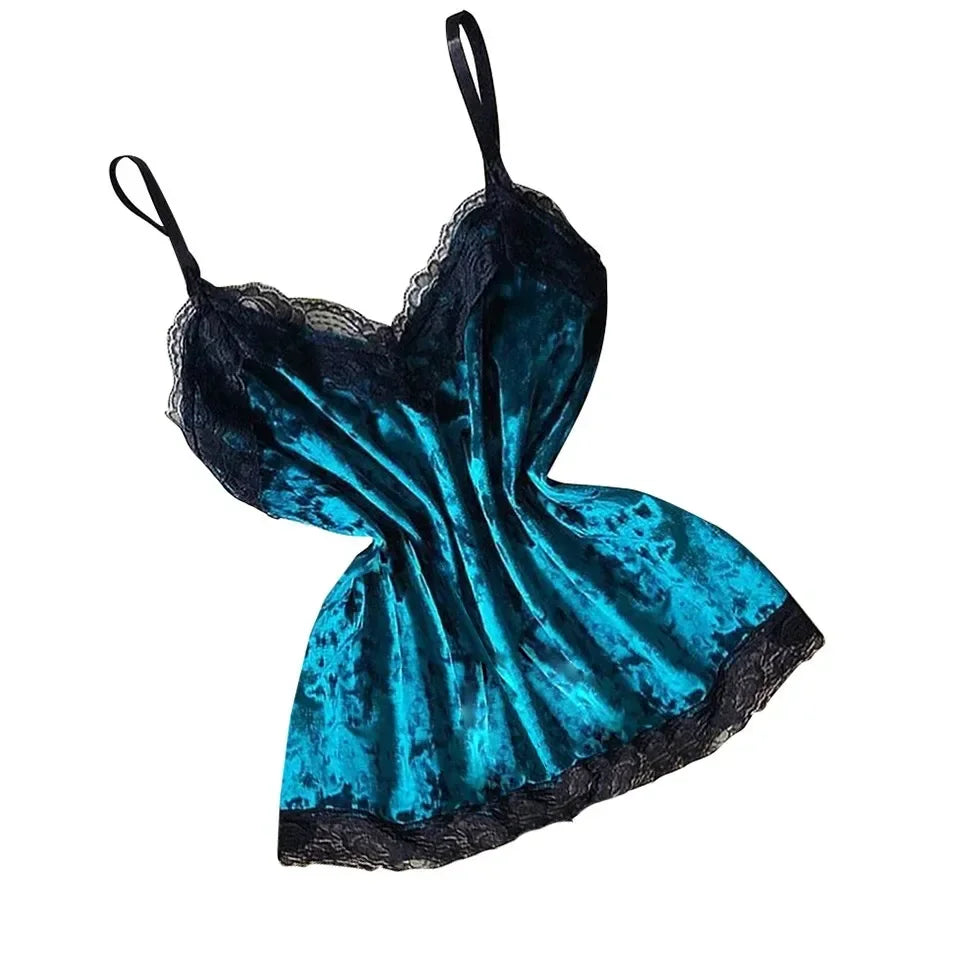 Ensemble Pyjama Velours Automne Hiver Femme Lingerie Sexy Vêtements de Nuit Mignon Débardeur et Short Ensembles Pyjama Loungewear