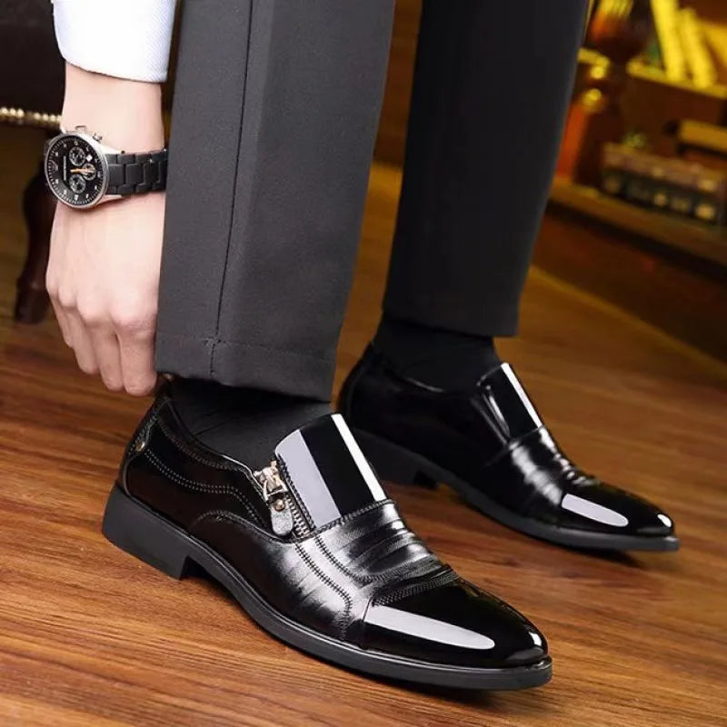Chaussures Homme Chaussures en Cuir Chaussures Habillées D'affaires Décontractées Tout-Aller Anti-Choc Résistantes à l'Usure Chaussures Homme