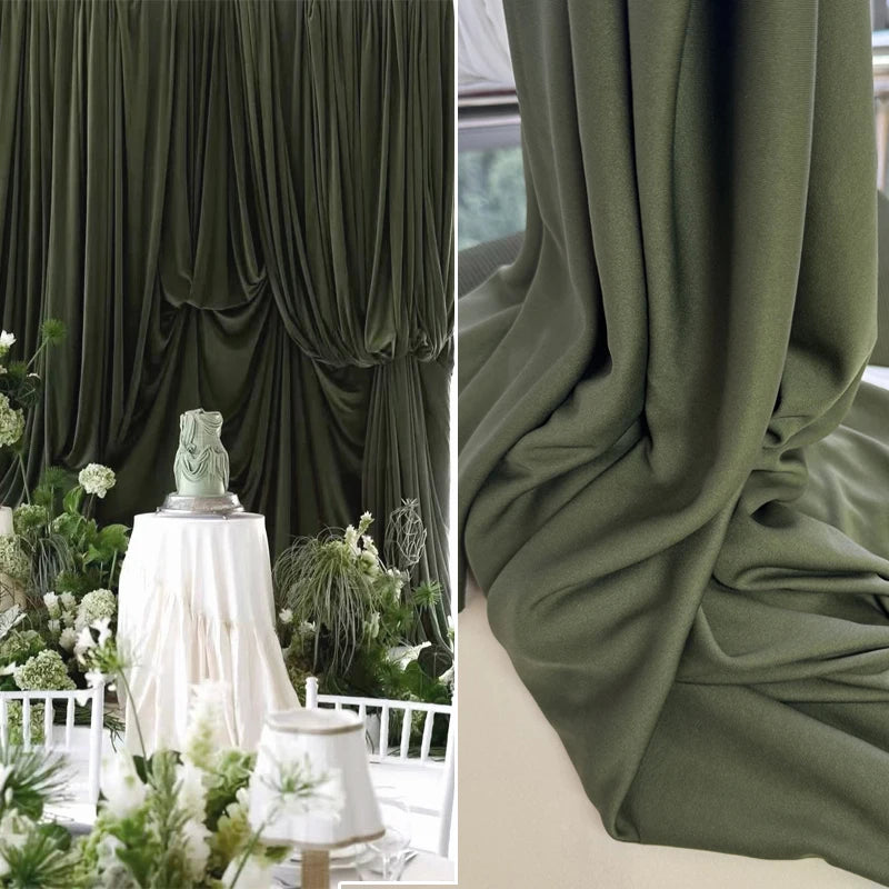 Tissu jersey extensible tricoté, bon drapé pour la décoration de mariage, les toiles de fond de fête, les rideaux, les arrière-plans de photographie, largeur 170 cm